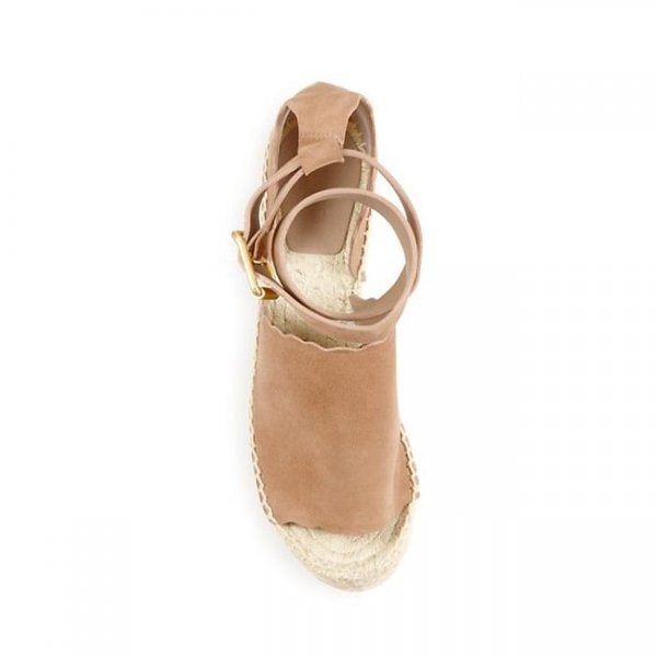 Chlo%C3%A9 Lauren Suede Espadrille Wedges