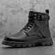 Men's high lace-up solid color Martin boots outdoor trend casual work boots combat military boots
