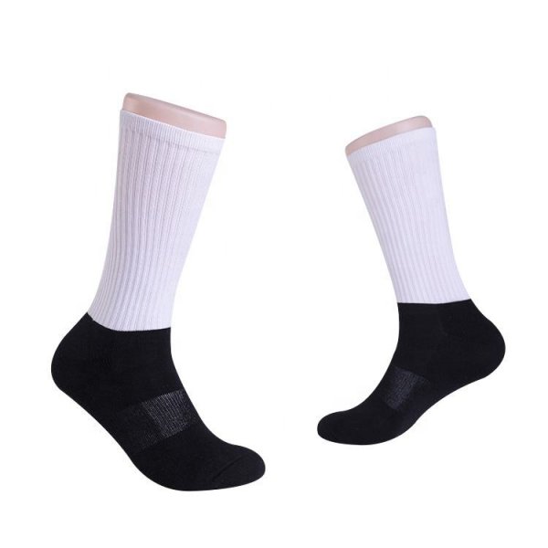 100% Polyester blank sublimation socks casual breathable athletic socks