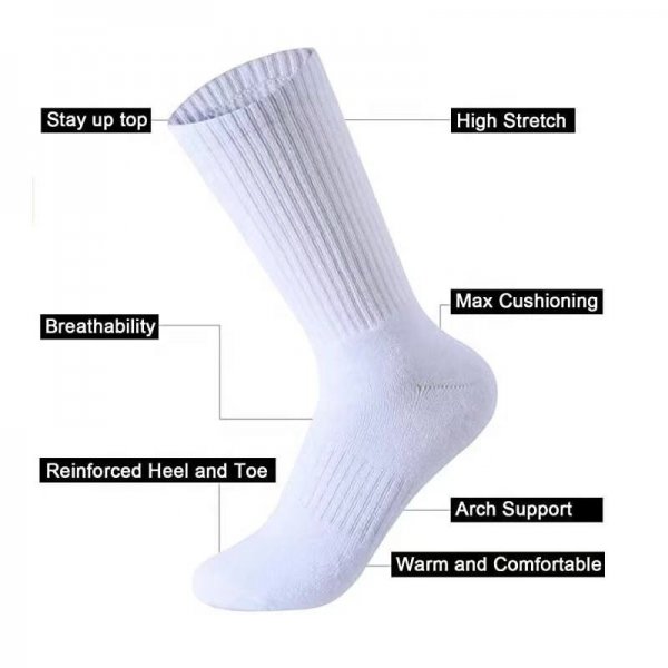 100% Polyester blank sublimation socks casual breathable athletic socks